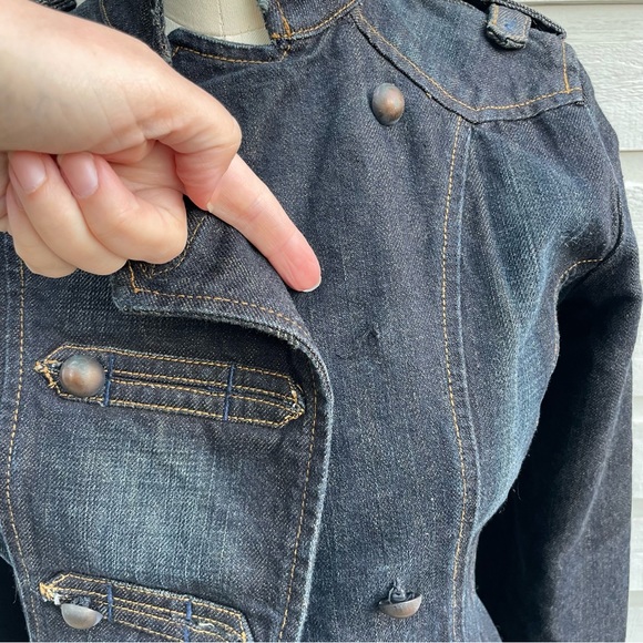 Women’s Military Denim Jacket - Picture 4 of 4